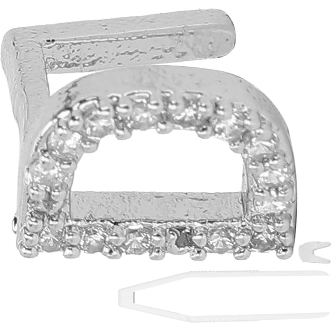 Plateren Engelse Letter D Beugel Cosplay Halloween Feest Tanddecoratie SieradenZilver zilver