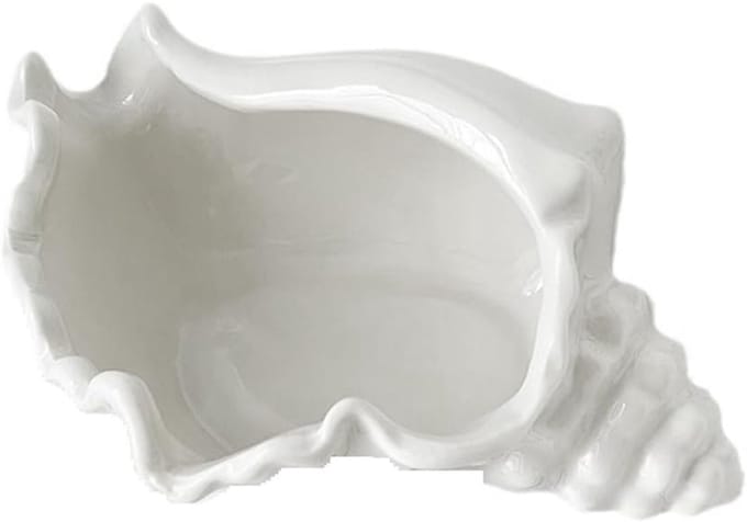 Schelp Sieradenhouder - Decoratieve Schaal - Sieraden Opbergen - Keramiek Design - Wit