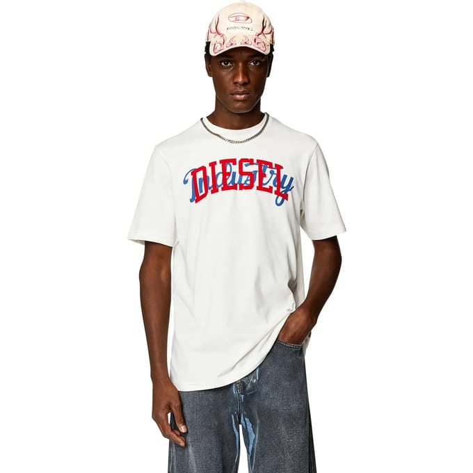 Diesel Just N10 T-shirt Met Korte Mouwen Wit S Man