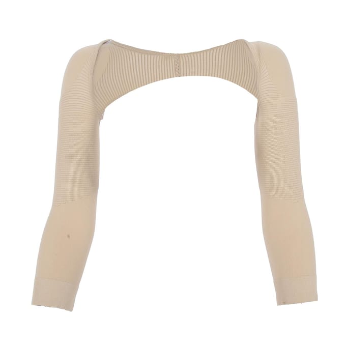 Elastische Arm Shaper Schouder Bovenarm Compressie Wrap Shaper Rugcorrector Huidskleur L L beige