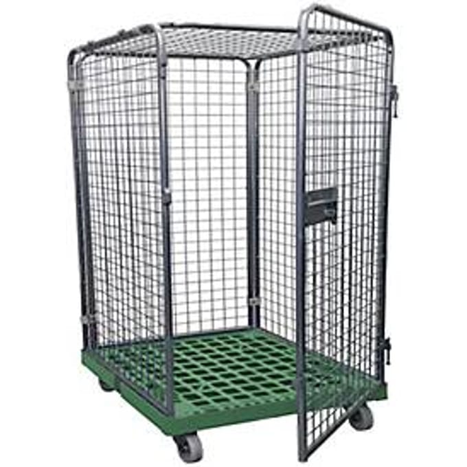 Rolcontainer maat 5, zonder legborden, 1210 mm hoog, groen