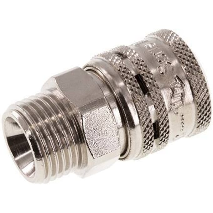 Staal/Messing DN 7.2 (Euro) Safety Luchtkoppeling Snelkoppeling G 1/2 inch Buitendraad - CLS7-M-EN-SE-012