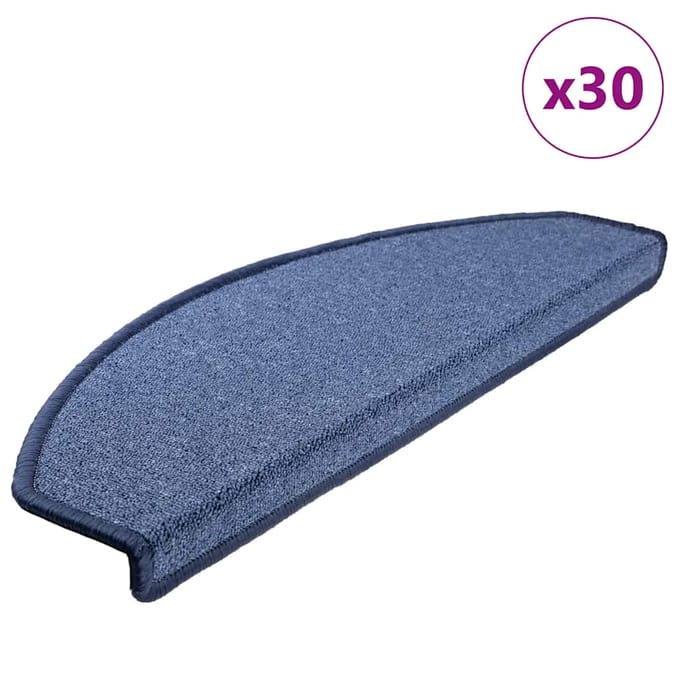 vidaXL - Zelfklevende - trapmatten - 30 - st - 65 - x - 24 - x - 4 - cm - Non-Slip - Blauw