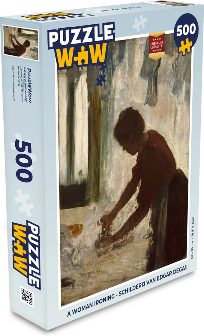 Puzzel A Woman Ironing - Schilderij van Edgar Degas - Legpuzzel - Puzzel 500 stukjes
