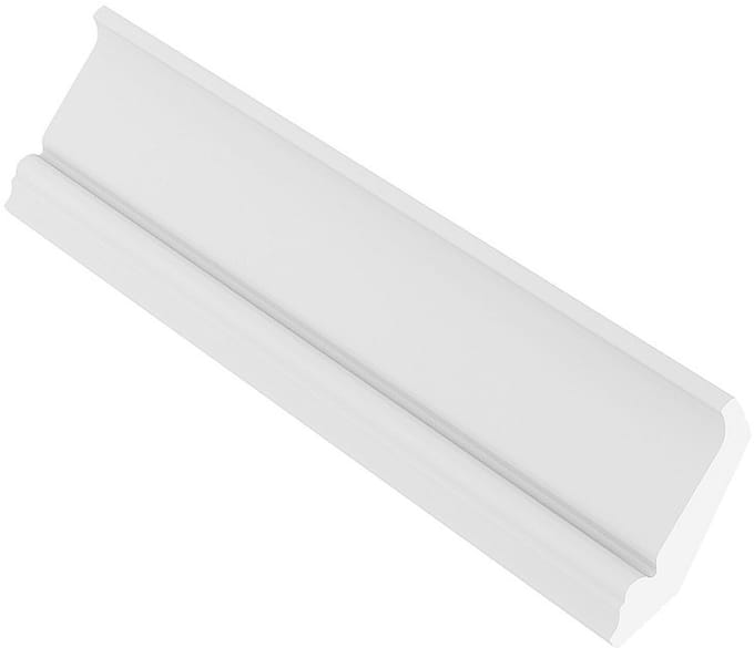 Vente-unique Set van 3 kroonlijsten voor plafond van polystyreen L290 x H5 cm wit - ETIRIA