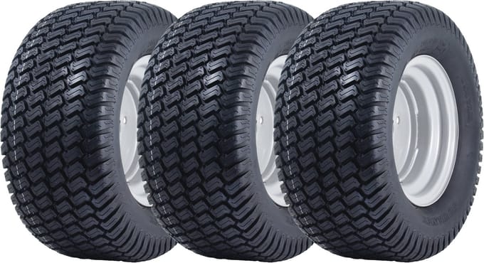 20x10.00-10 grasmaaierwielen, 4-laags, Grass P332, straatlegaal, 100 mm PCD-velg (set van 3)