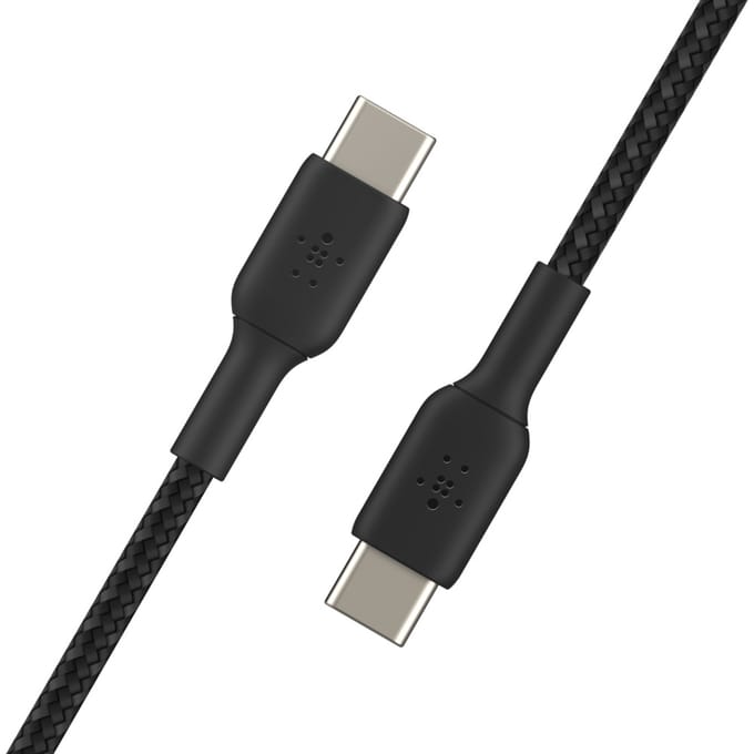 Belkin BOOST↑CHARGE Braided - USB-C naar USB-C Kabel - 1 Meter - 60W - Zwart