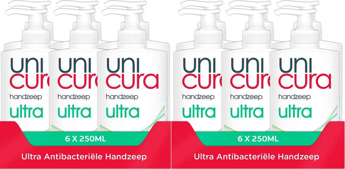 Unicura Anti-bacterieel Handzeep Ultra Pomp - 12 x 250 ml