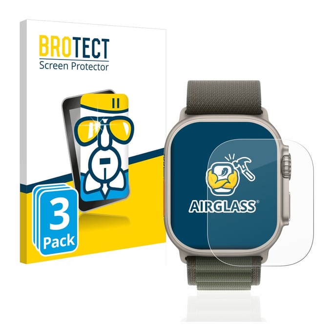 Screenprotector 3 Stuks voor Apple Watch Ultra (49 mm) Beschermglas transparant