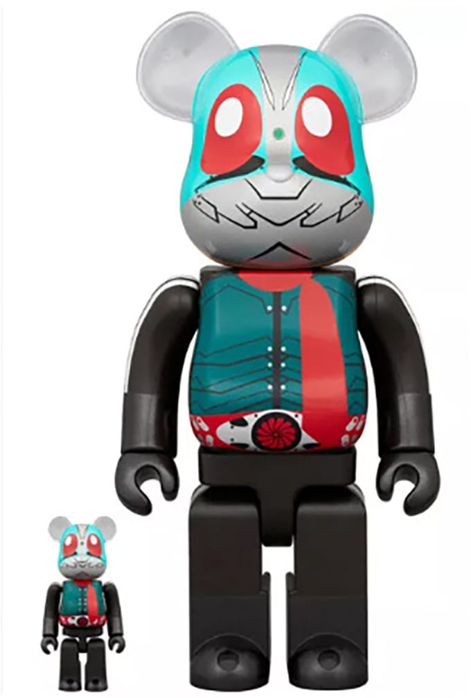 400% & 100% Bearbrick - Kamen Rider no. 2 + 1
