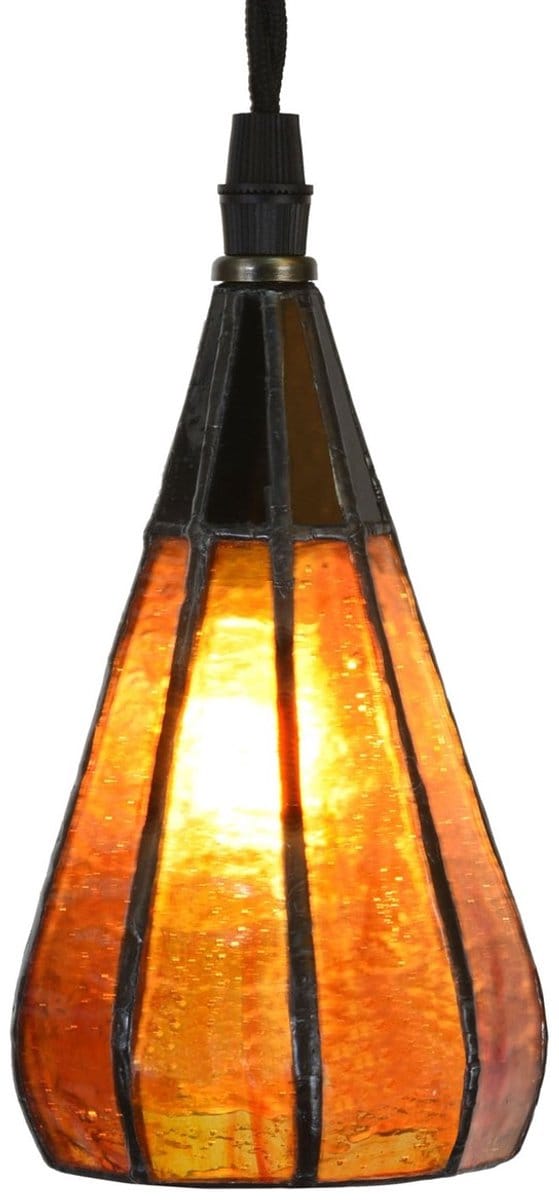 Creatieve Tiffany lamp aan linnen snoer Drop - Art Deco Trade