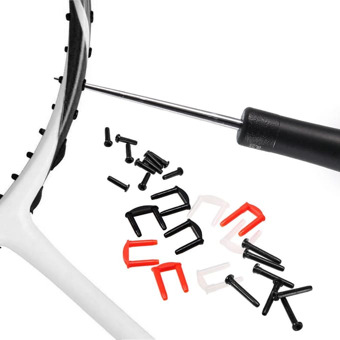 1 Doos Badminton Racket Racket Grommets Oogjes Snaarbeschermer Accessoires black