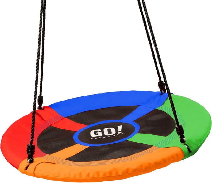 Nestschommel Buiten - Tuinschommel Kinderen - Buiten Spelen - Hoogte Verstelbaar - Diameter 100cm - Multi