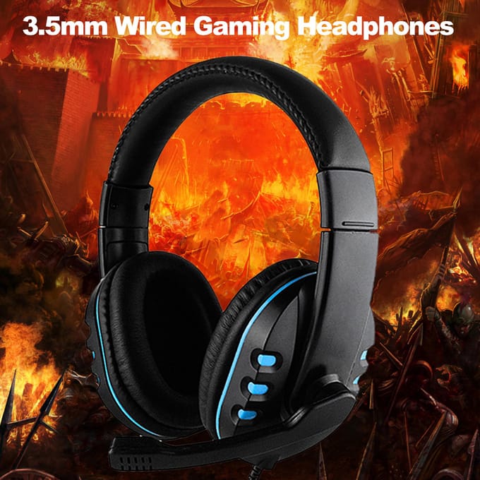 3,5 mm bedrade gaming-hoofdtelefoon Over-ear game-headset Ruisonderdrukkende oortelefoon met microfoonvolume rood/zwart
