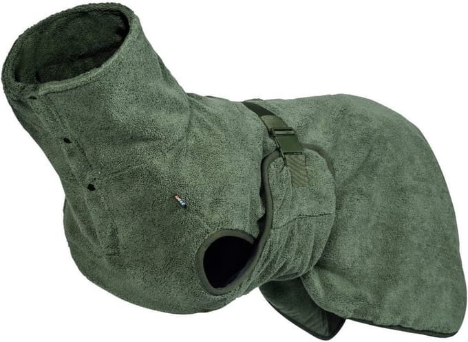 Rukka Pets Medea Luxe Badjas Olijfgroen - Hondenverzorging - Medium