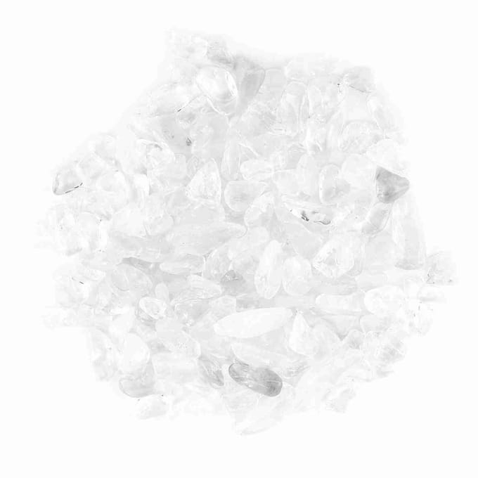 Getrommelde steenslag, vermalen natuurlijke kristalkwartsstukken White crystal white