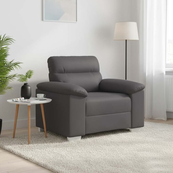 vidaXL - Sofastoel - Grijs - 100x81x84 - cm - Kunstleer