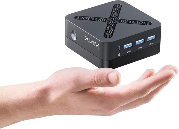 Mini PC - Kleine Desktop - Thuis Kantoor - Intel N95 Processor - 16GB RAM 512GB SSD - Grijs