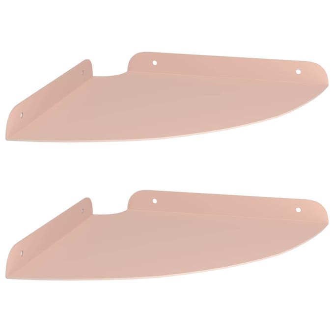 vidaXL - Hoek - Plank - 2 - st - Roze - 24 - x - 24 - x - 2 - cm