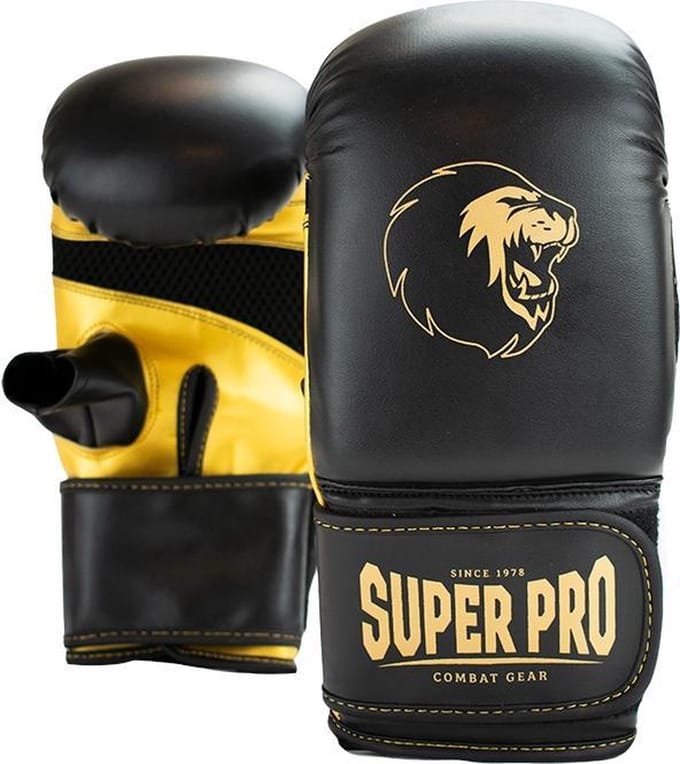 Super Pro Combat Gear Victor Bokszakhandschoenen Zwart/Goud Medium
