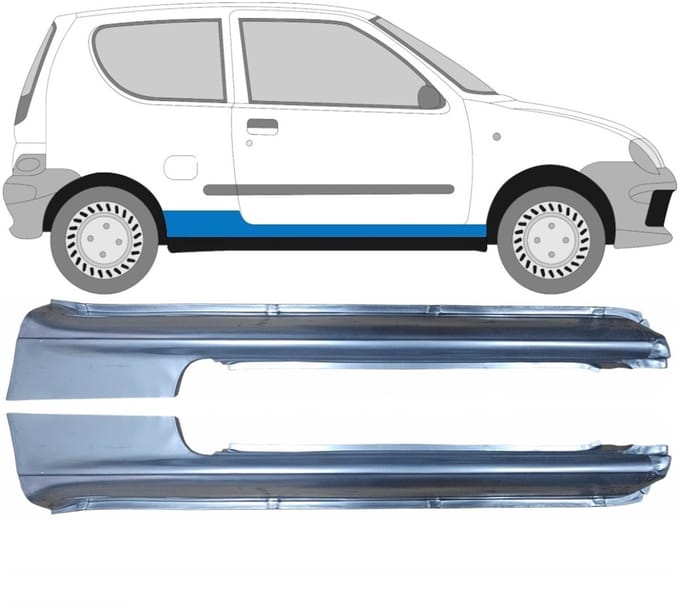 Volledige dorpel voor Fiat Seicento 1998-2010 / Links + Rechts / Set