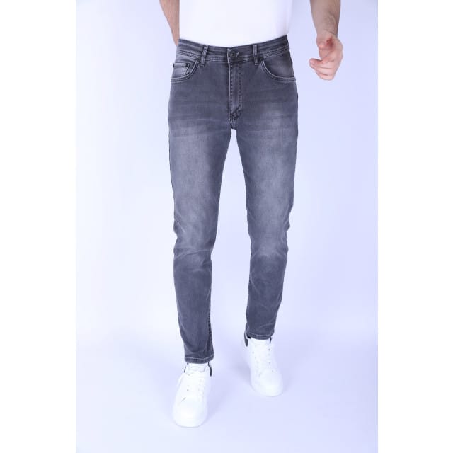Lichte Spijkerbroek Heren Volwassenen Regular Fit Stretch - DP54 - Grijs