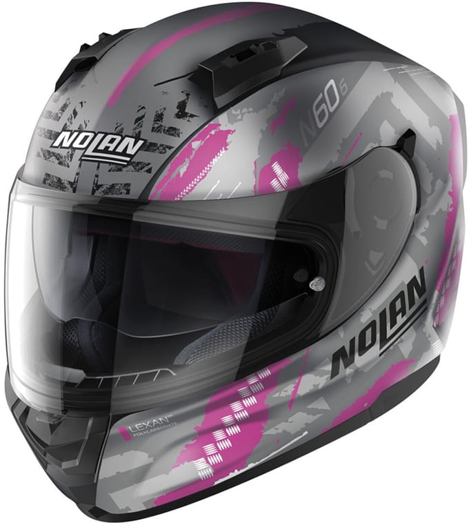 Nolan N60-6 Wheelspin 060 Mat Grijs Roze Helm - Helm