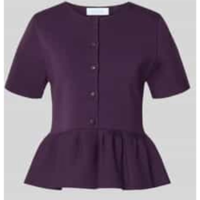Cardigan van viscosemix met peplum