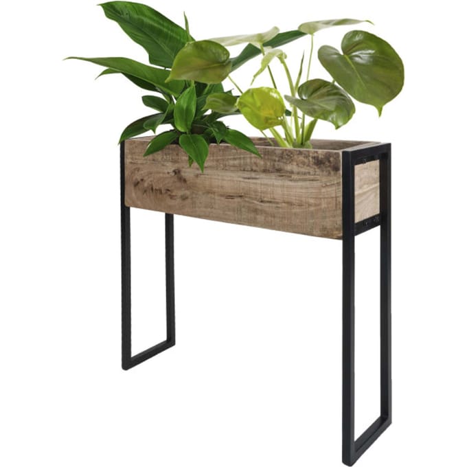 Plantenbak Faab 72 cm - Mangohouten Plantenbak met Metalen Frame
