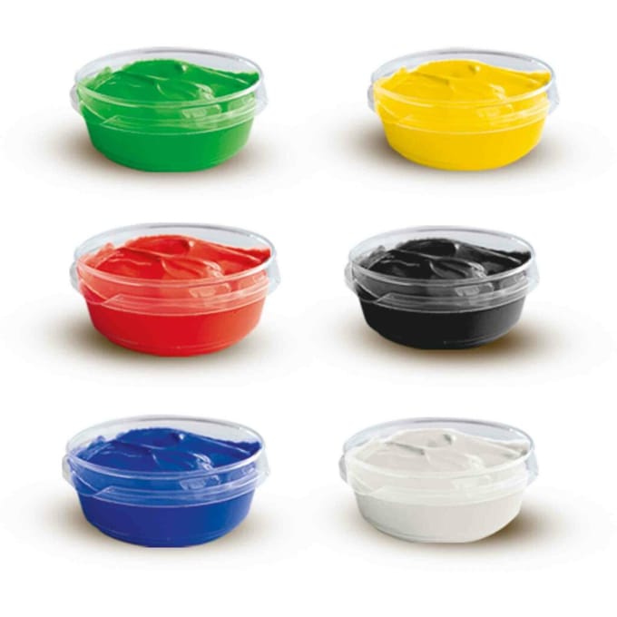 SES Creative Plakkaatverf - 6 Basiskleuren Extra Dekkend - Vanaf 3 Jaar - 6 x 45 ml - Knutselen - Glutenvrij - Schoencadeautjes Sinterklaas