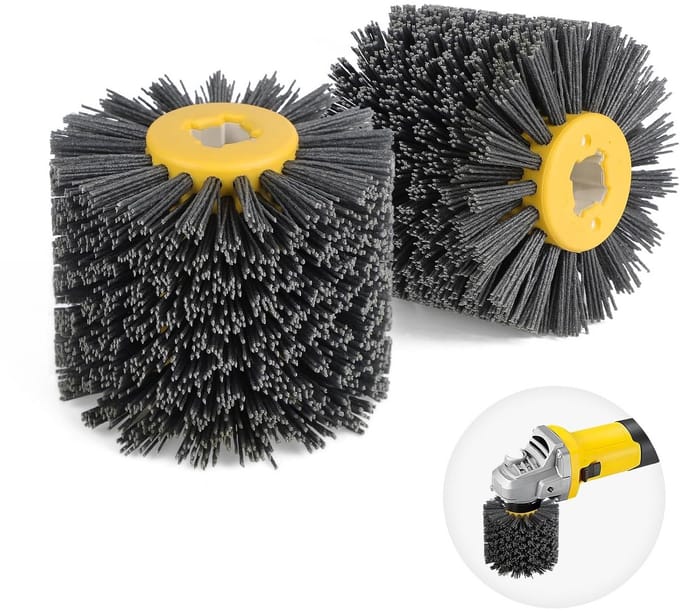 Set van 2 Nylon Schuurborstels #120 Korrel voor Draadtrekken en Polijsten