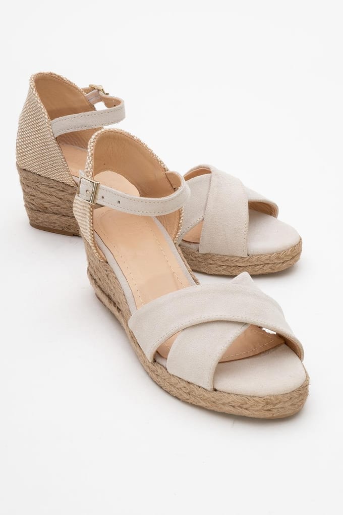 Miria Leren Platform Espadrille (Dames)