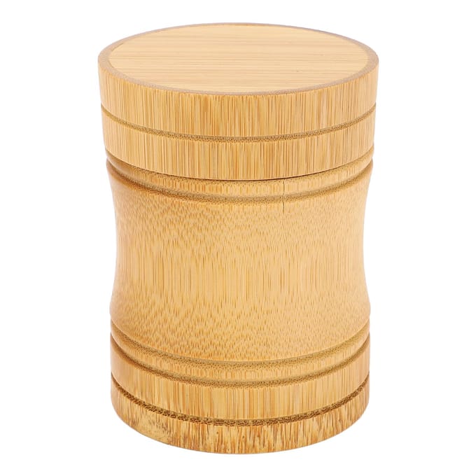 Boîte de rangement portable et légère en bambou pour thé beige