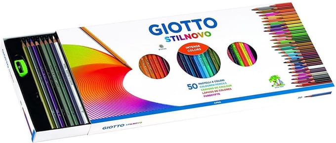 Giotto Stilnovo - Hangable box with 6 neon colouring pencils (PEFC)