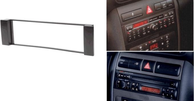 1-DIN AUDI A3 (8L) 2000-2003, A6 (4B) 2000-2001 / SEAT Toledo, Leon 1999-2005 / FIAT Scudo 2007+ frame Audiovolt 11-034