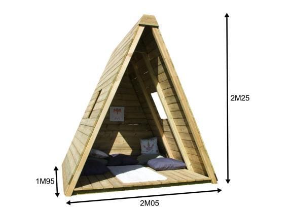 Wombat+ houten speelhuis Totem Schommels Schommels