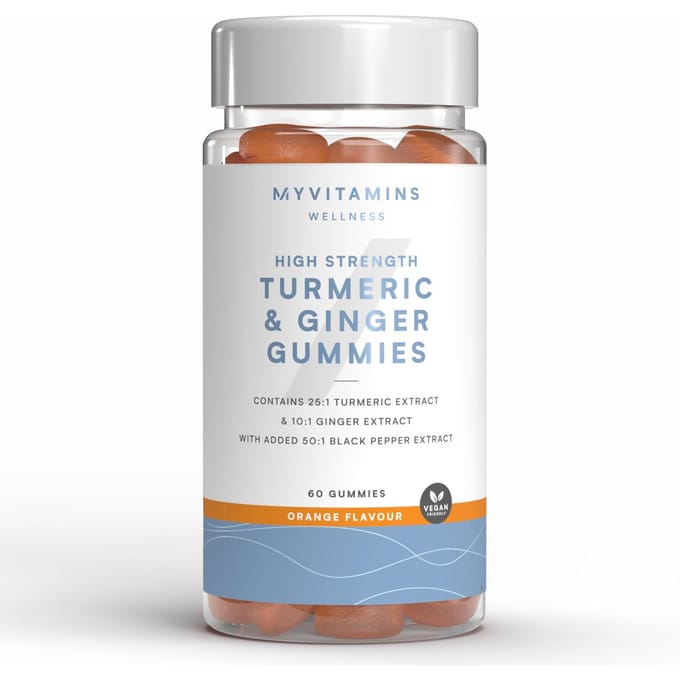 Kurkuma- en gembergummies - 60GUMMIES, 30servings - Orange (High Strength)