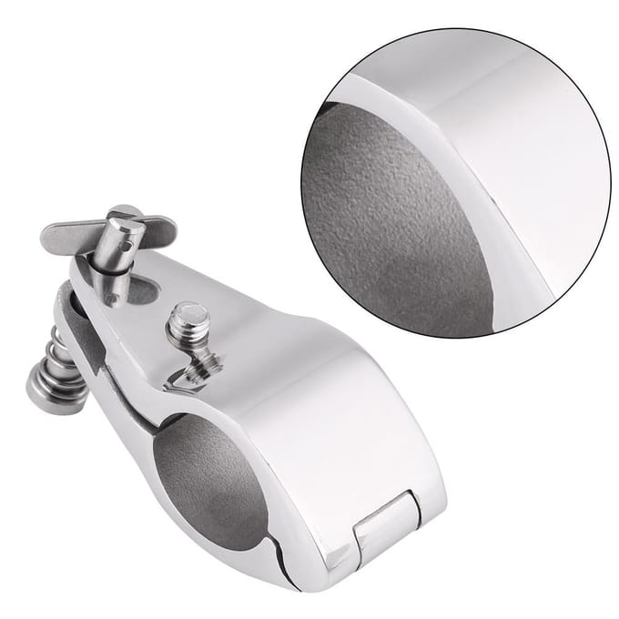 78  Roestvrij Staal Marine Boot Klem Schuif Scharnierend Biminitop Hardware Fitting gray