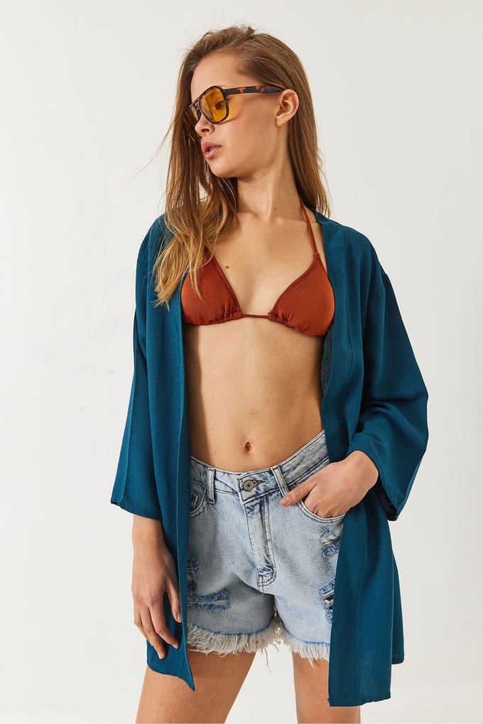 Viscose Linnen Blend Kimono