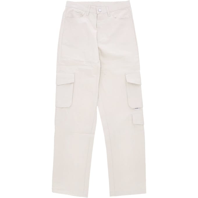 Lange Porter-broek met dubbele zak voor heren, creme