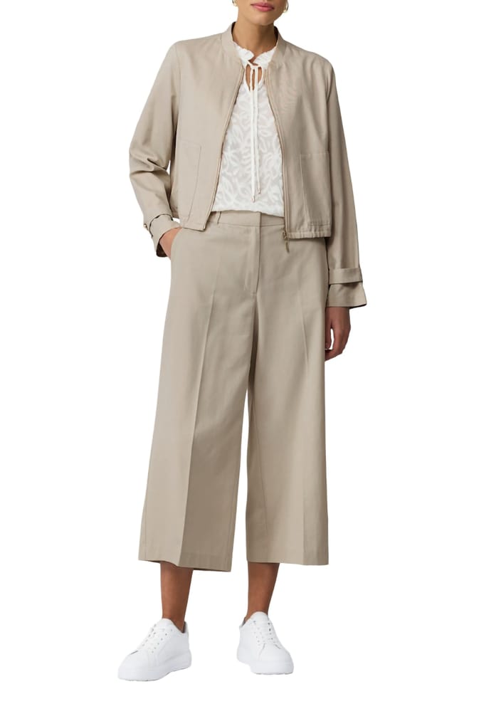 Wide leg culotte van een mix van lyocell en katoen