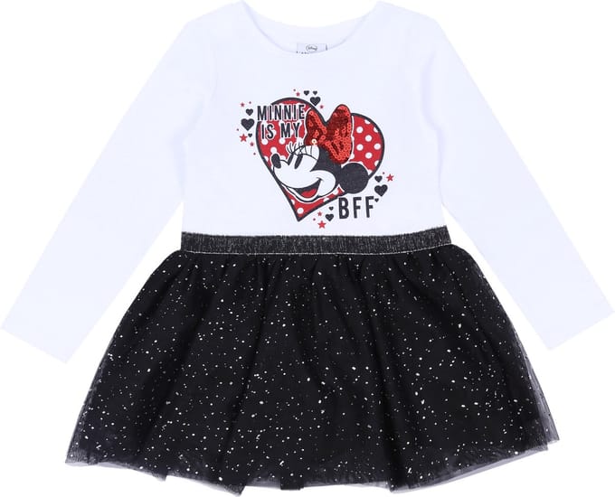 Wit met zwarte Minnie Mouse jurk DISNEY