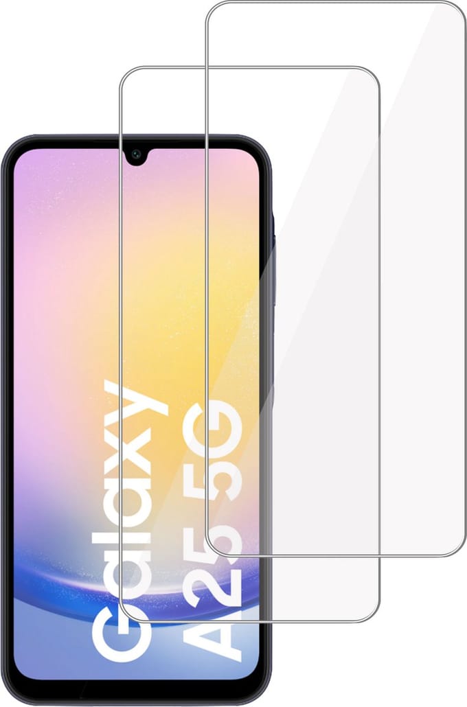 2x Screenprotector geschikt voor Samsung Galaxy A25 – Gehard Glas - Proteqt+