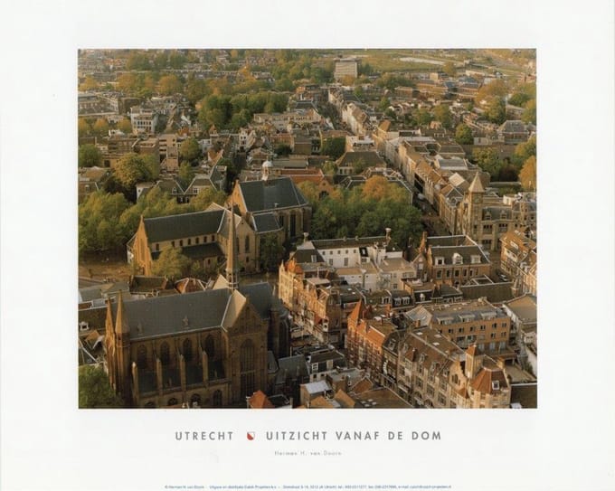 Uitzicht vanaf de Dom - Herman van Doorn - Utrechtse Poster - 24 x 30 cm