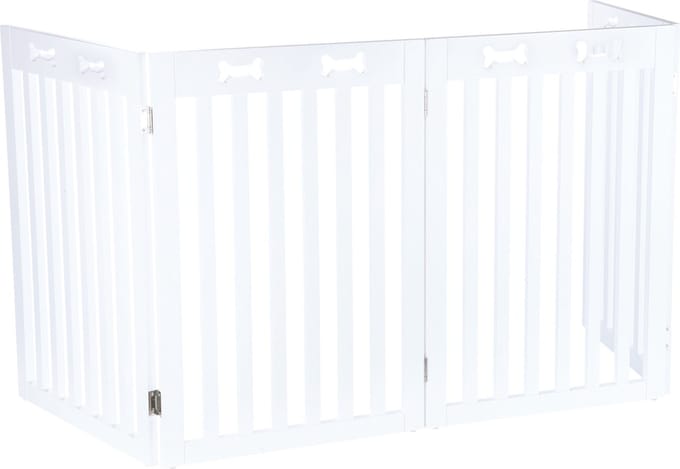 Trixie - Afsluithek - 4 Panelen - Wit - 60-160X75 cm