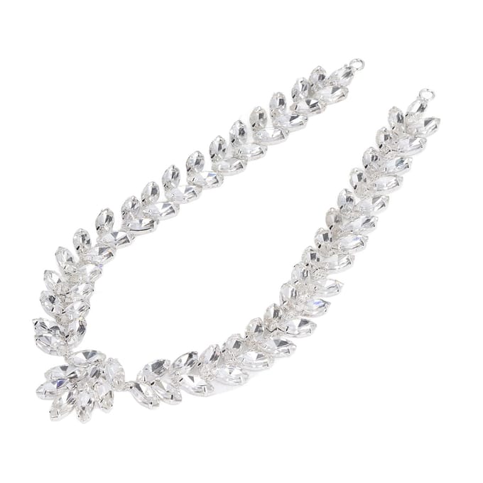 Applique Strass Accrocheuse Couleur Vive Résistante aux Rayures Large Application Chaîne de Strass pour white