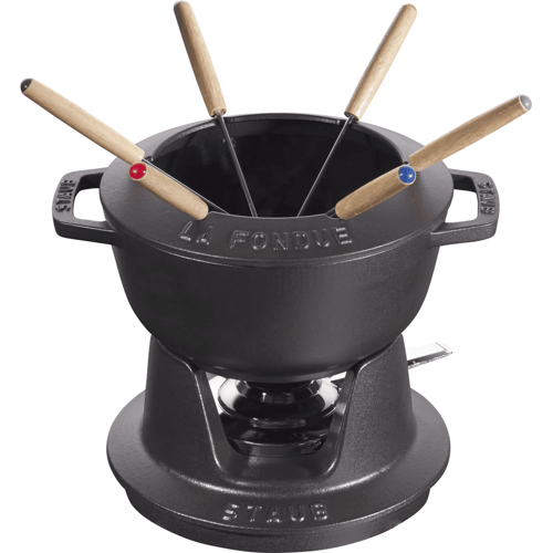 STAUB fondue-set - 18 cm, zwart
