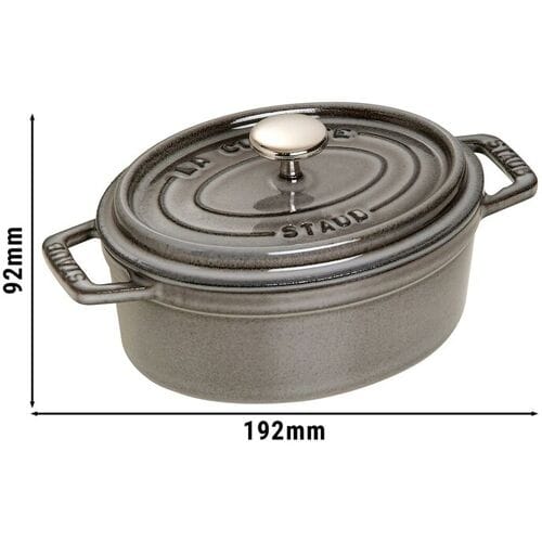 STAUB LA COCOTTE - Kookpot - Ovaal - 150mm - Gietijzer - Grafietgrijs