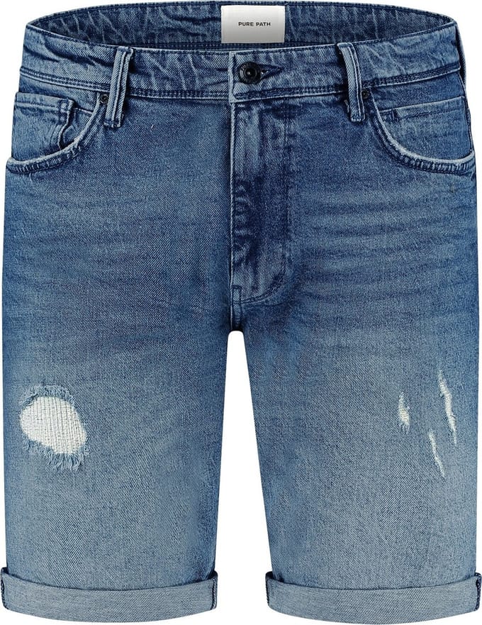 The Miles Slim Fit Shorts Denim Mid Blue (W1271 - 83)