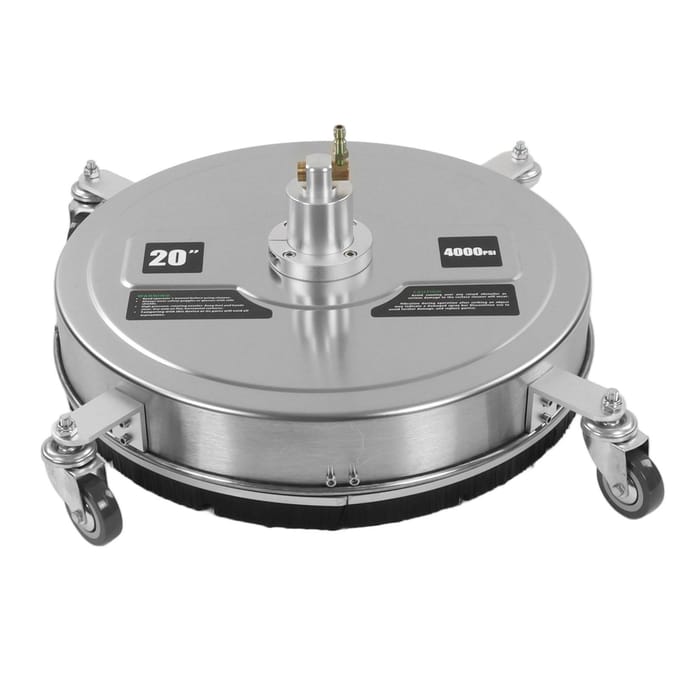 20in Hogedrukreiniger 4000psi RVS Oppervlaktereiniger met 4 Wielen Verlengstuk Kracht gray